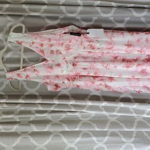Pink floral maxi dress